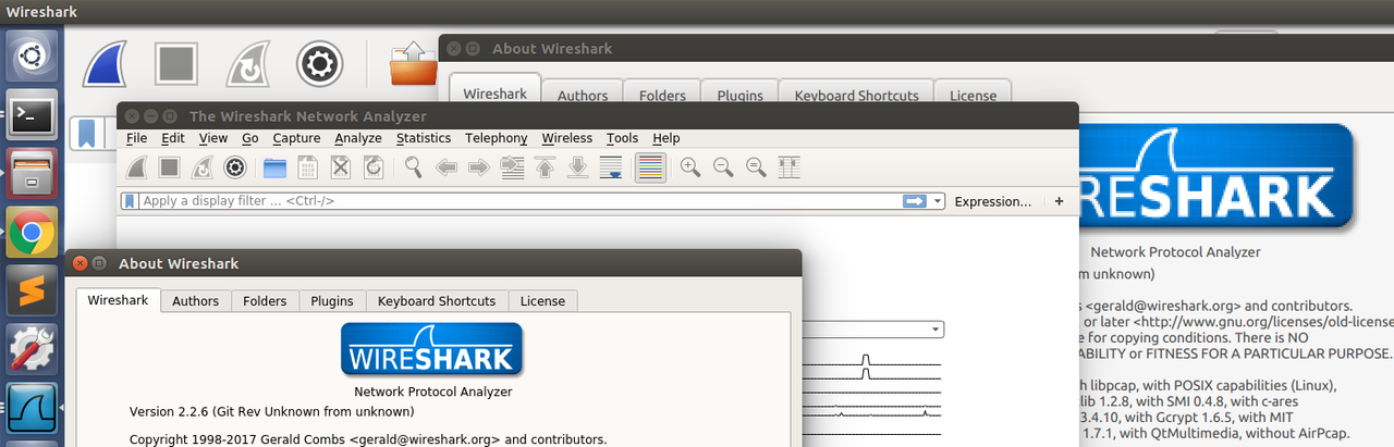 Wireshark with sudo