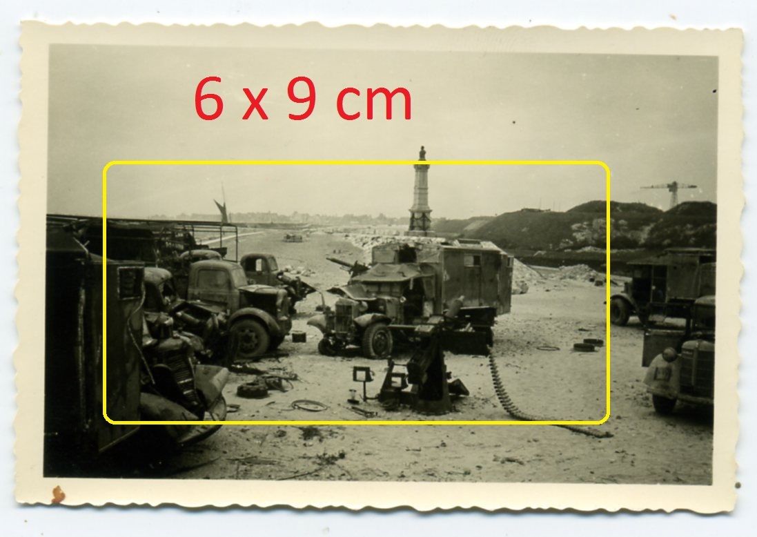 Dünkirchen Strand viel Technik LKW MG aus Englan