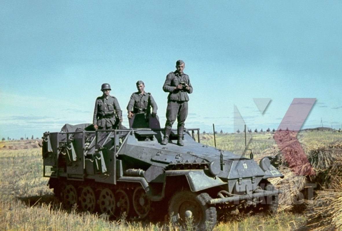 GERMAN ARMY HALF TRACK 251. 14TH PANZER DIVISON. RUSSIA DON 1942