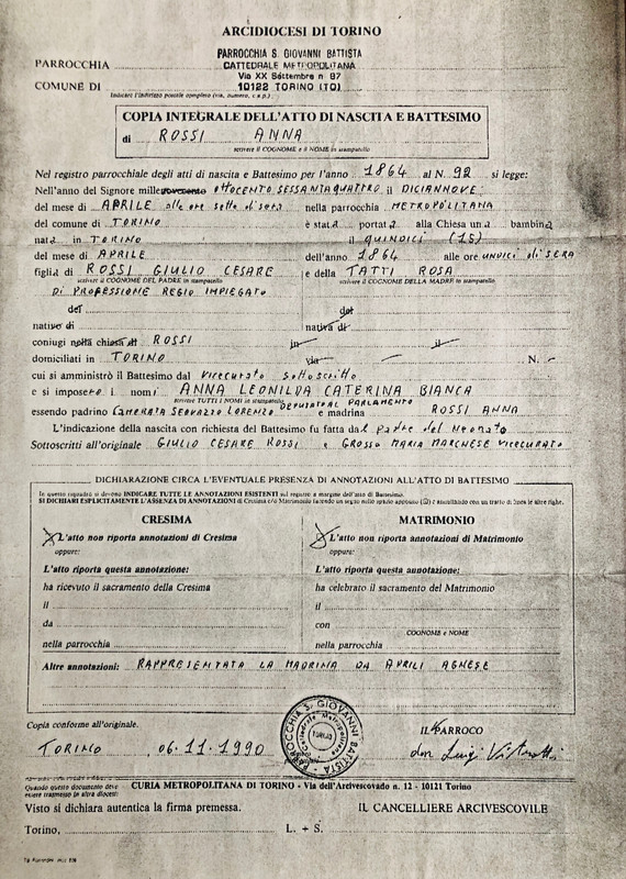 Certidão de nascimento