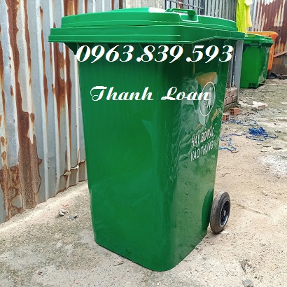 Thùng rác y tế 240lit, thùng rác 240L nắp đậy kín, thùng rác công cộng 0963.839.593 Loan Ban-thung-rac-nhua-240l-xanh-la