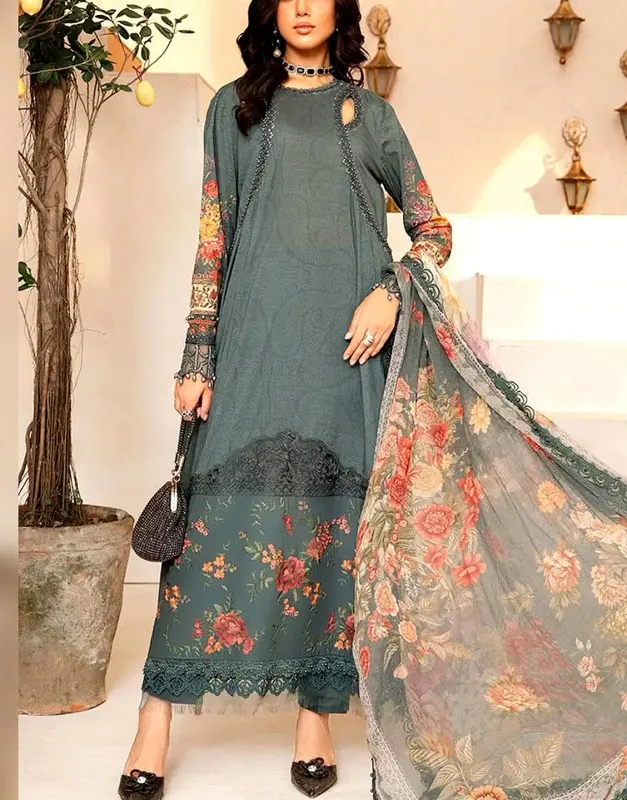 Luxury Embroidered Lawn Dress Chiffon Dupatta