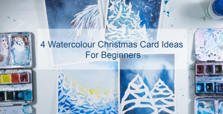 Make 4 Easy Watercolour Christmas Cards at the same time