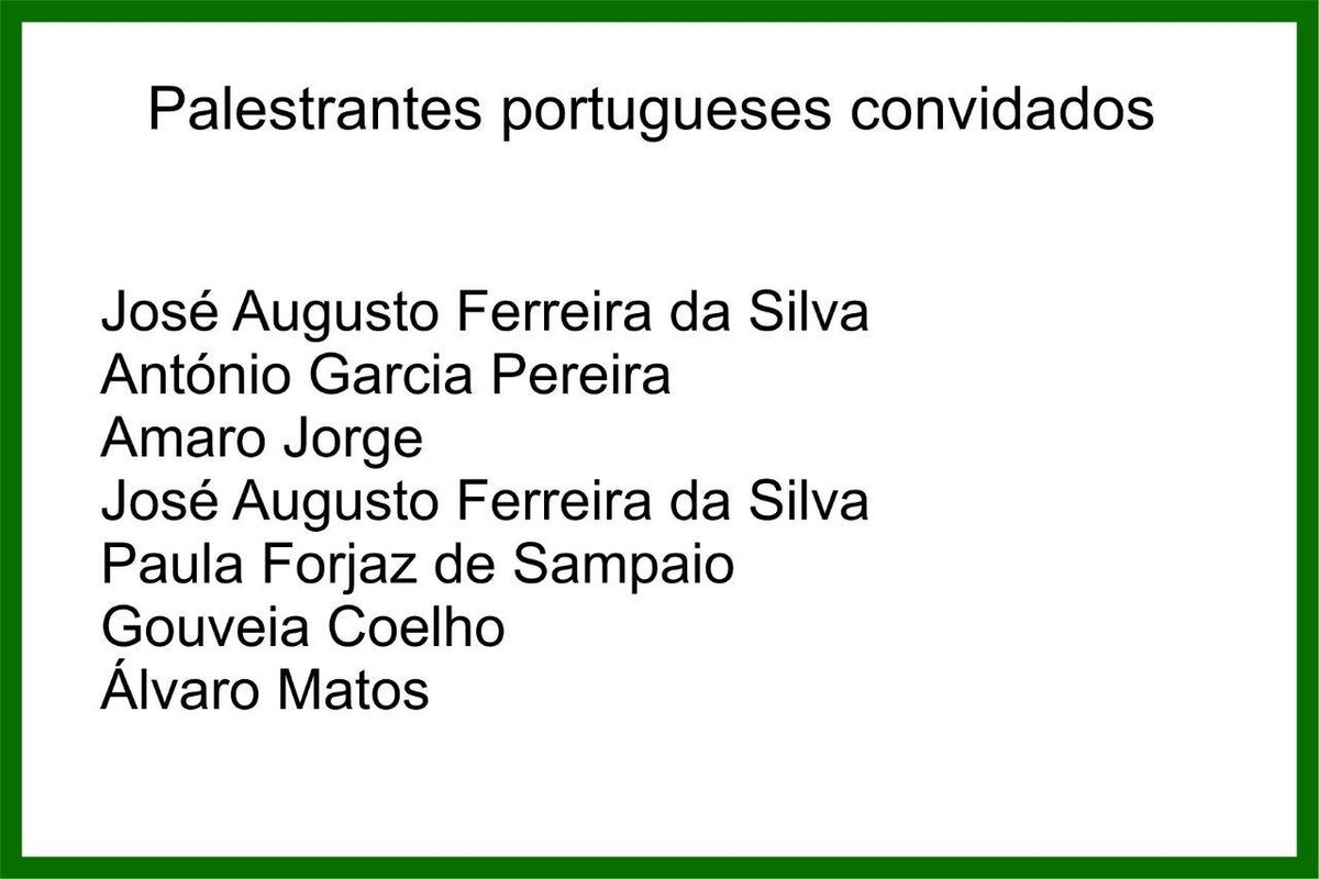 Errata (Palestrantes Portugal)