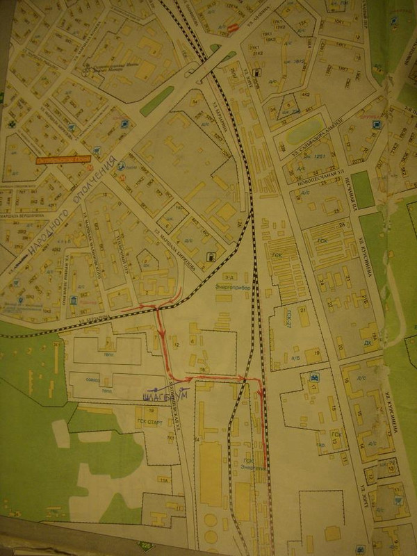 Проезд в ГСК Стрела через ГСК Энергетик