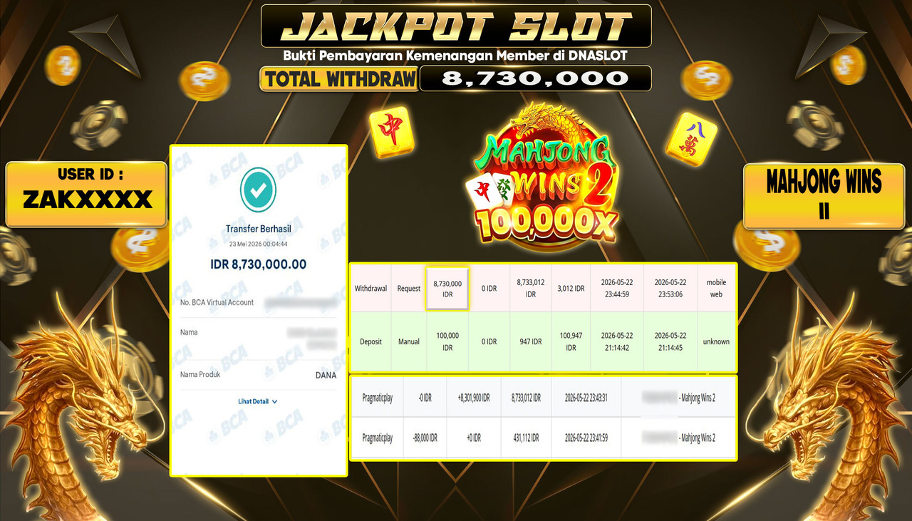 JACKPOT SLOT MAHJONG WAYS 2  22 MAY 2026
