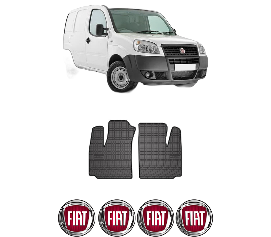 Set covorase presuri FIAT DOBLO Box Body/MPV (223_) din 2001-2010, auto, din cauciuc thermoplastic, 4 Stickere auto cu FIAT