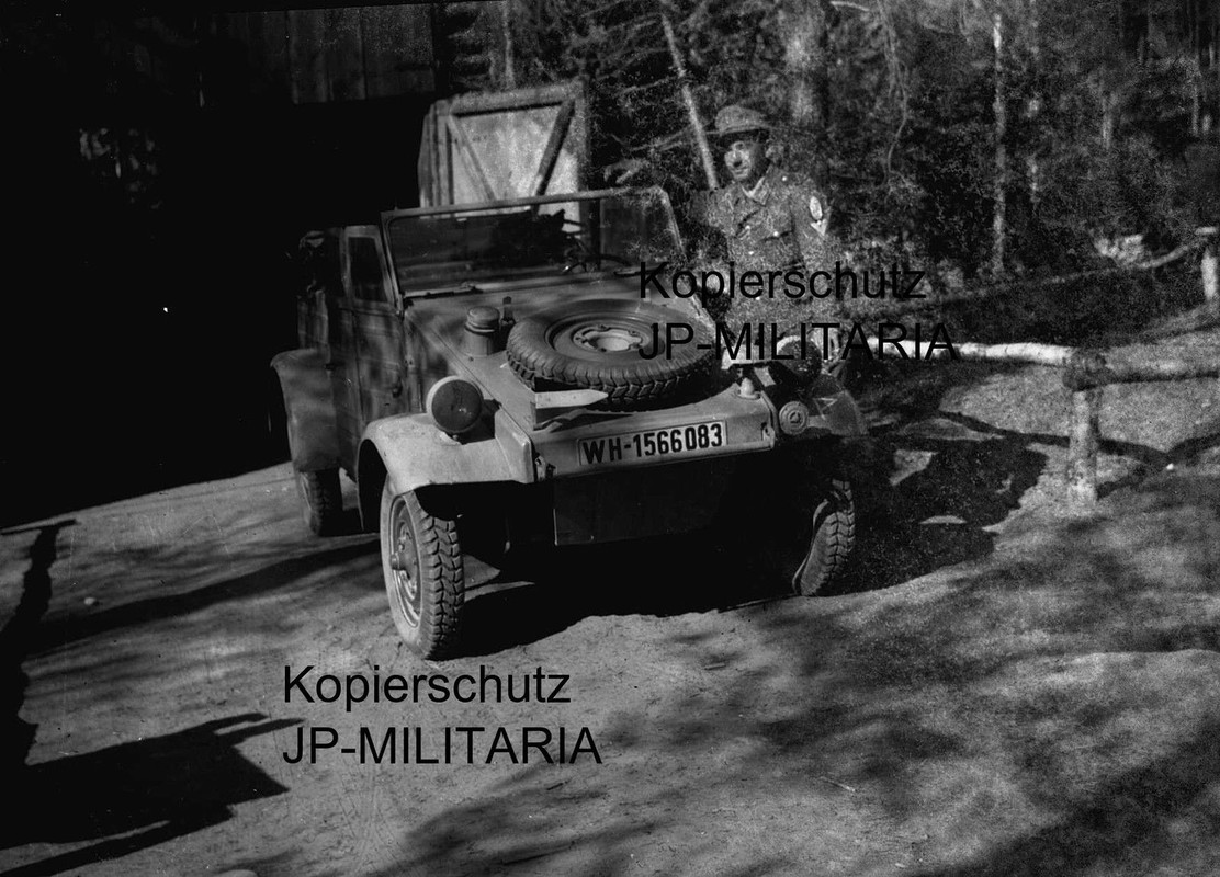 SW Negativ für Foto Fahrzeug Kübelwagen Wehrmach