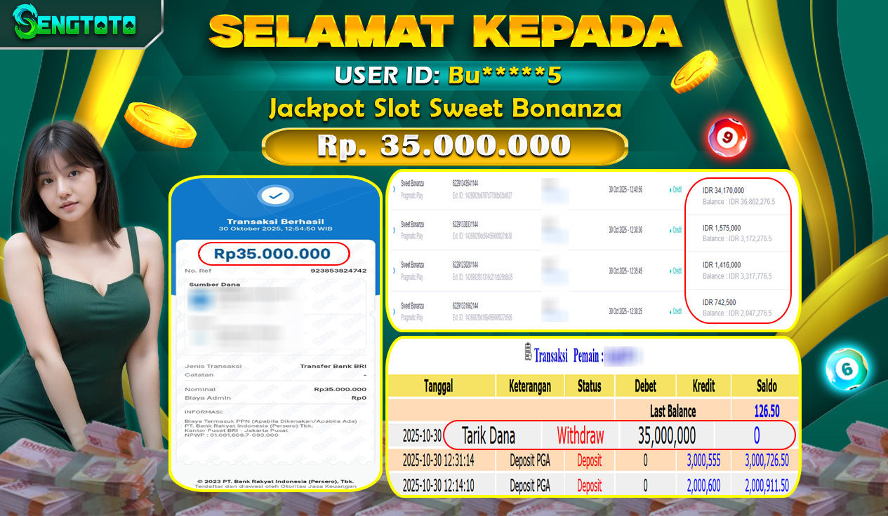 BUKTI PEMBAYARAN SLOT SWEET BONANZA