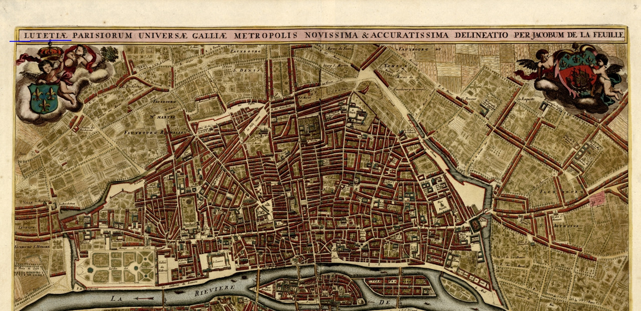 1709г Ждакомб Феуле Лютеция план города