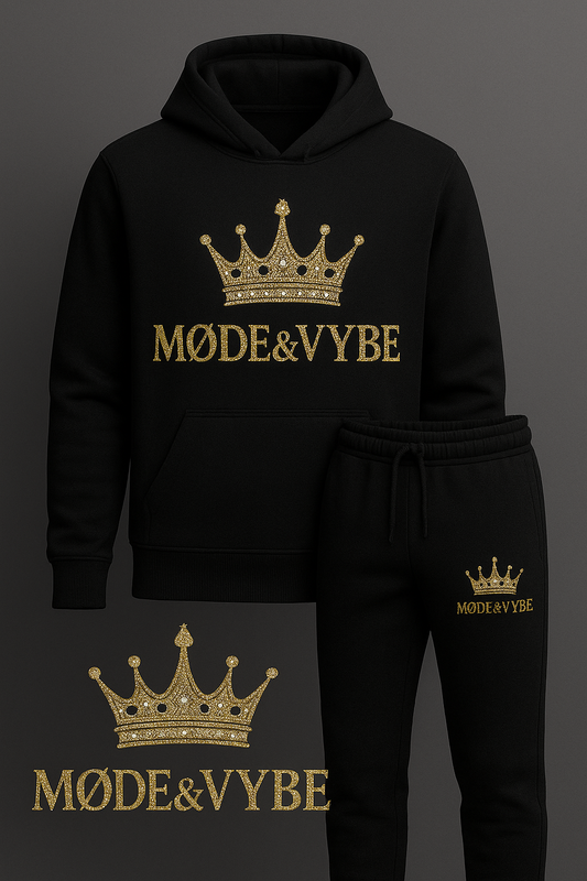 Crown Tracksuit — Black/White
