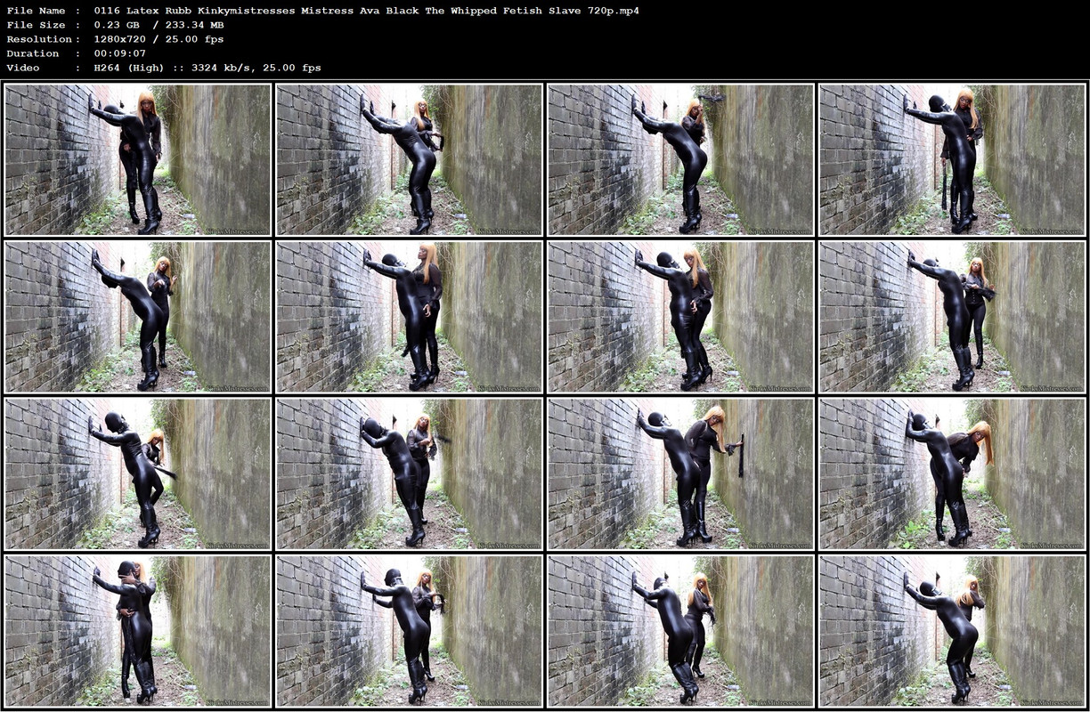 0116 Latex Rubb Kinkymistresses Mistress Ava Black The Whipped Fetish Slave 720p.mp4