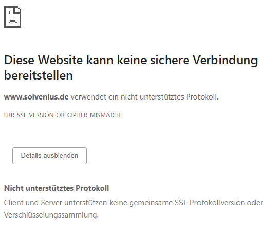 Solvenius GmbH Webseite Solvenius GmbH Webseite