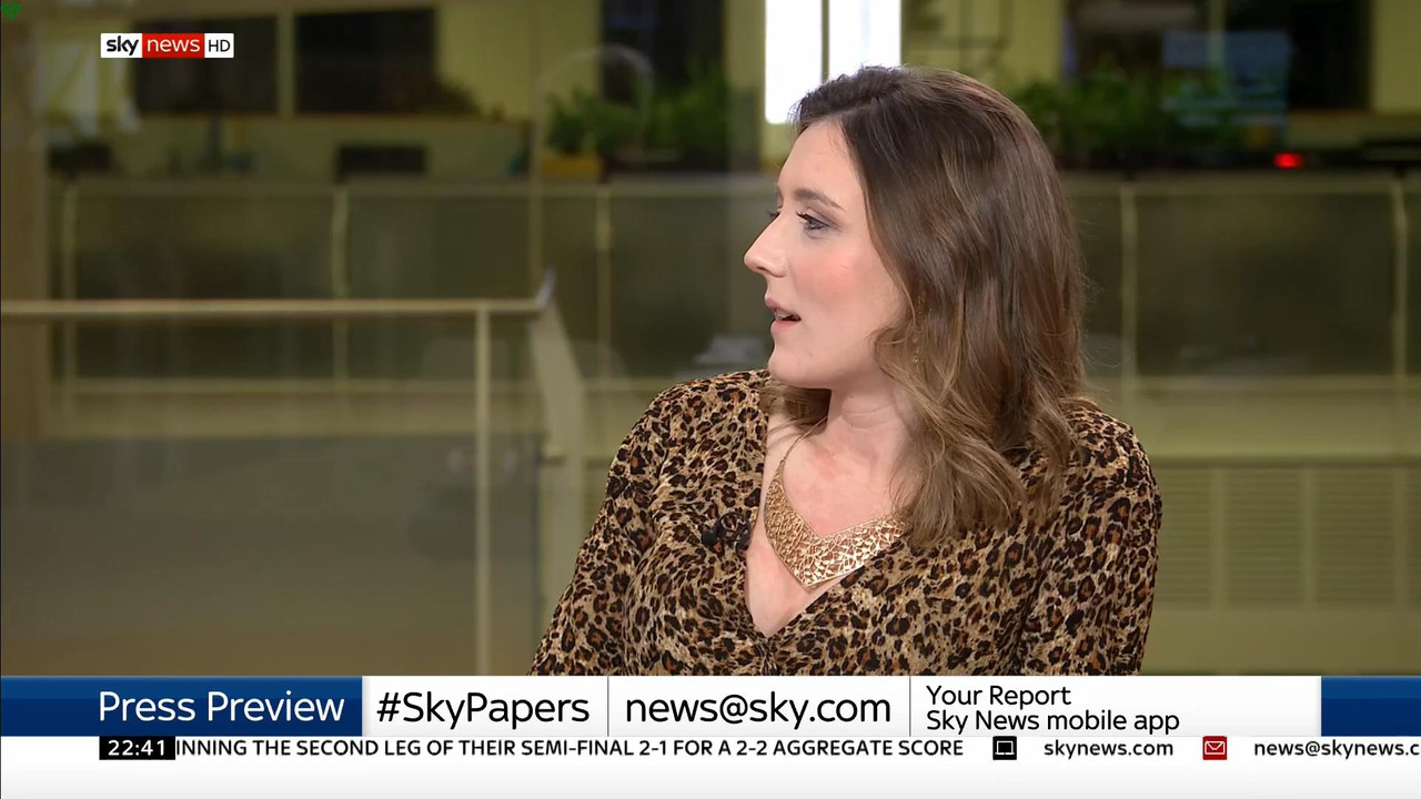 24 January - 22.00.00 - Sky News At 10. Anna Botting with the ma