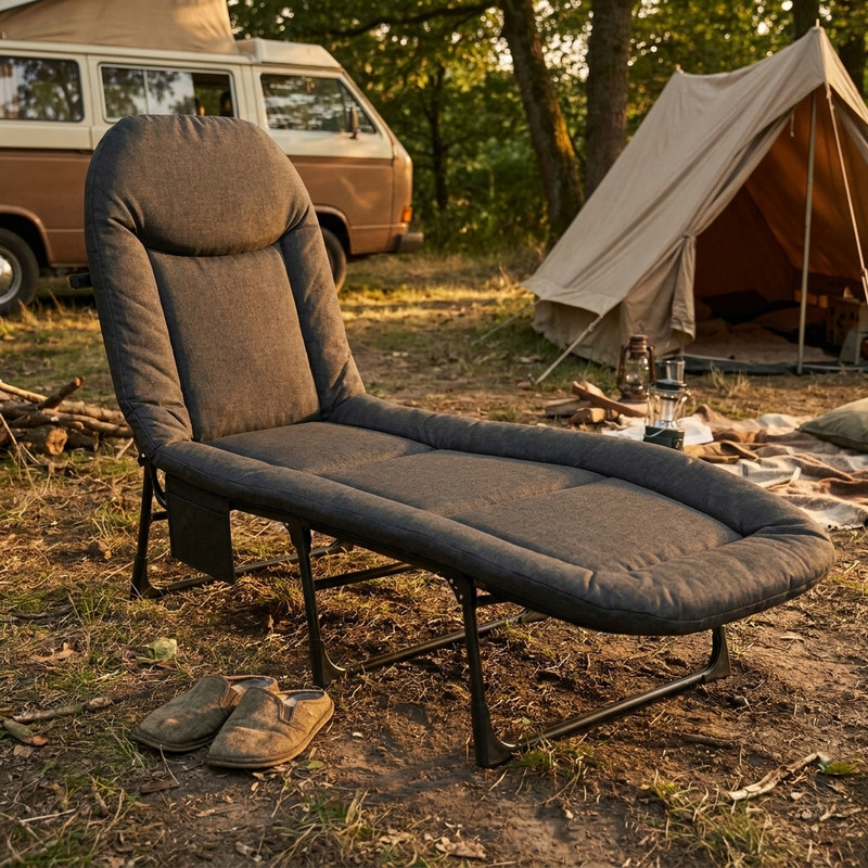 Ligstoel bij camping