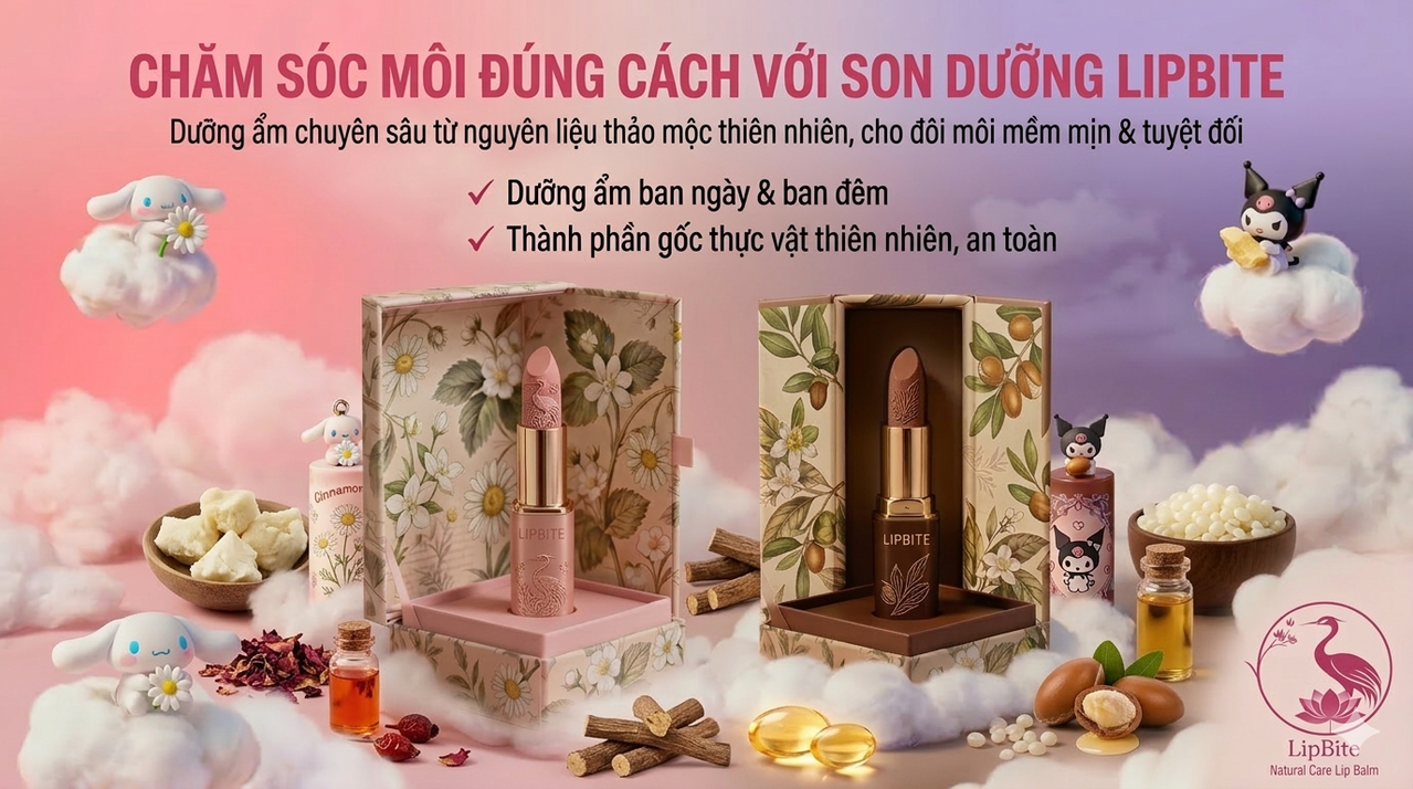 Chăm sóc môi với son dưỡng Lipbite