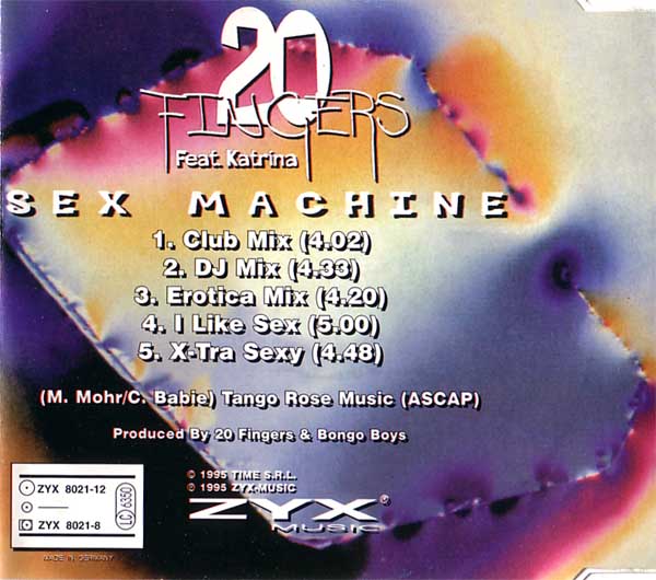 13/01/2023 - 20 Fingers Feat. Katrina ‎– Sex Machine (CDM)(ZYX Music ‎– ZYX 8021-8) 1995 R-225052-1255739924