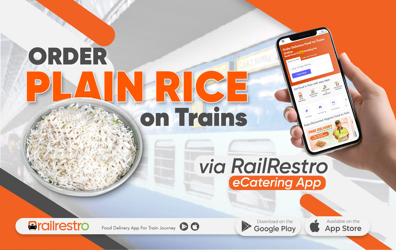 order plain rice on train