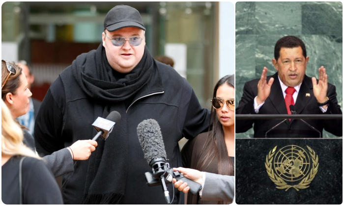 Kim Dotcom y Hugo Chávez Kim Dotcom y Hugo Chávez