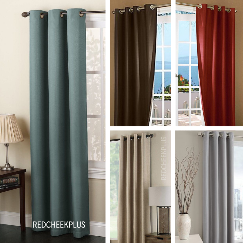 Window Curtain Panel Door Drape Thermal Insulated Lining Darkening
