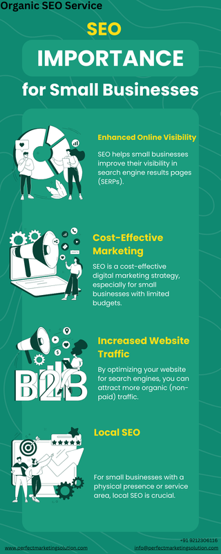 SEO helps small businesses improve their visibility in search engine results pages (SERPs).