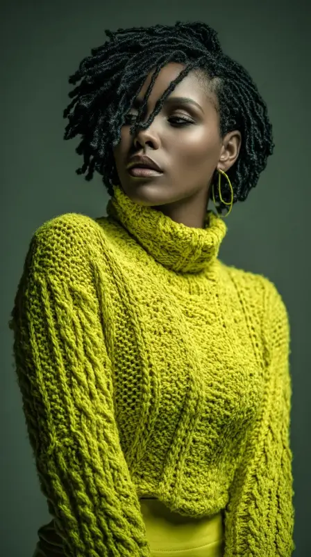 The Art of the Edgy Elegance - black women side part