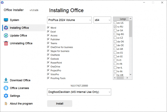 Office Installer 1.0 b06 (x86/x64) Office Installer 1.0 b06 (x86/x64)