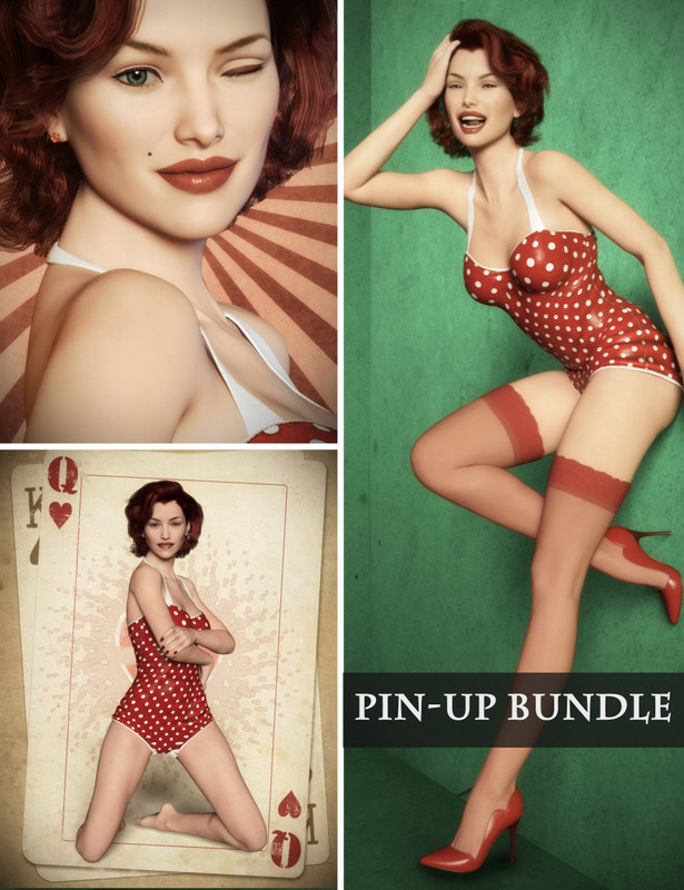 Pin-up Backgrounds, Poses and Expressions 