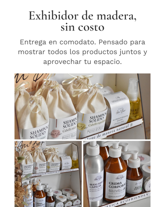 Exhibidor de madera sin costo