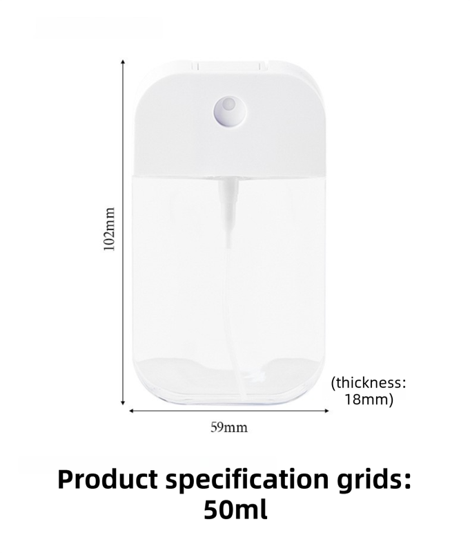 3-Pack Ultra-Slim 50ml Card-Style Travel Spray Bottle with Black Silicone Sleeve - Portable ABS/PETG Refillable Hydration Sprayer