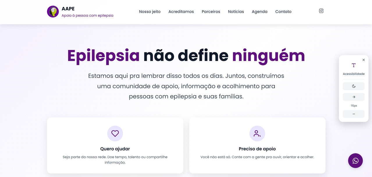 AAPE - Apoio à pessoa com epilepsia