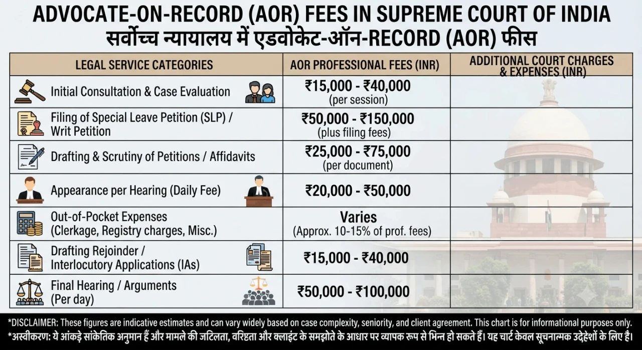 AOR Fees in Supreme Court: Complete Guide to Advocate-on-Record Charges