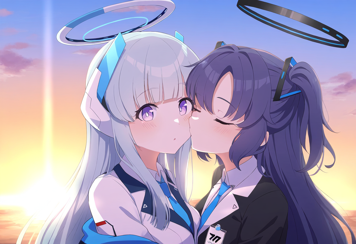 2girls, artistcg, depth of field, shiny skin, blush, upper body, view from a far s-179277630