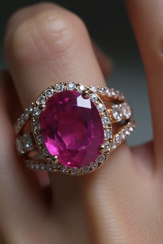 Кольцо с рубиновым камнем