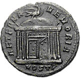 Glosario de monedas romanas. TEMPLO DE ROMULO. 9