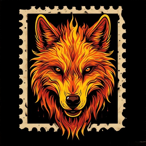 Postal-stamp-style-art-of-a-fl-13
