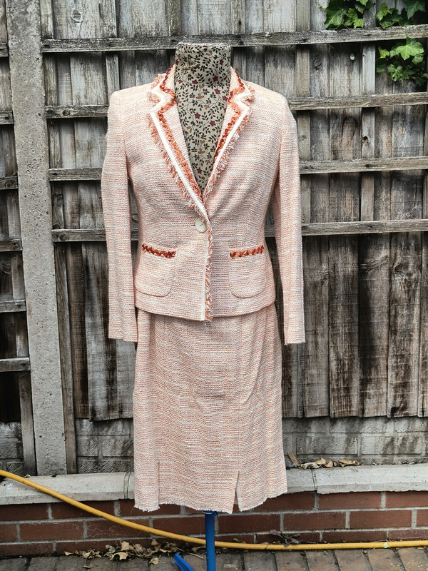 Orange Blazer & Skirt