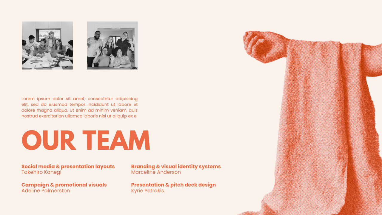 Orange Beige Dualtone Startup Pitch Deck Presentation