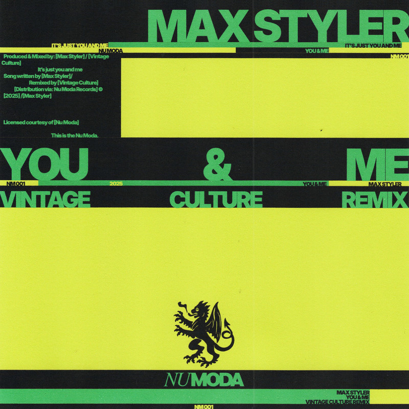 Max Styler; Vintage Culture - You & Me (Vintage Culture Extended Remix)