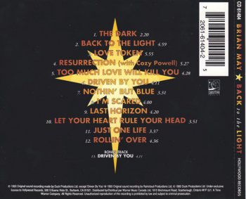 Brian May - Back To The Light (1992) [Japan Edition] + [US Version 1993] Lossless