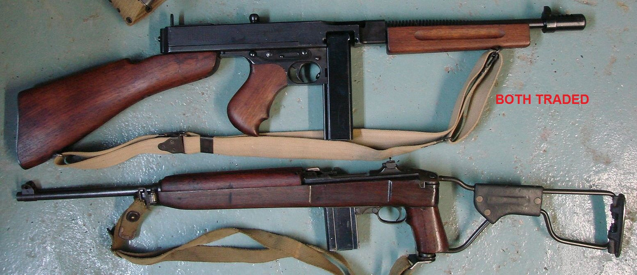 I traded both of these U.S. WWII guns for antique revolvers