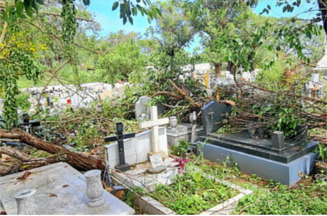 Sépulture après cyclone
