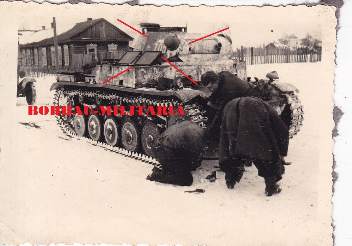 Panzer-Reg. 18 Panzerkampfwagen II Weiß gekalkt Winter-Tarnung o