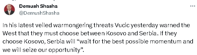 Adem Vuchiqi: "Srbija trpi veliki pritisak, plaćamo visoku cenu..." Screenshot-15260