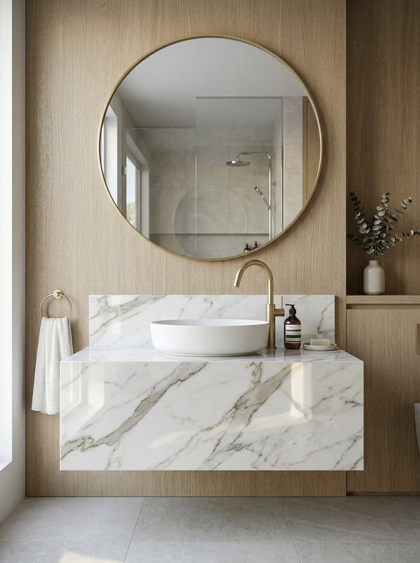 Pedra mármore Carrara branco com veios cinza, material natural importado