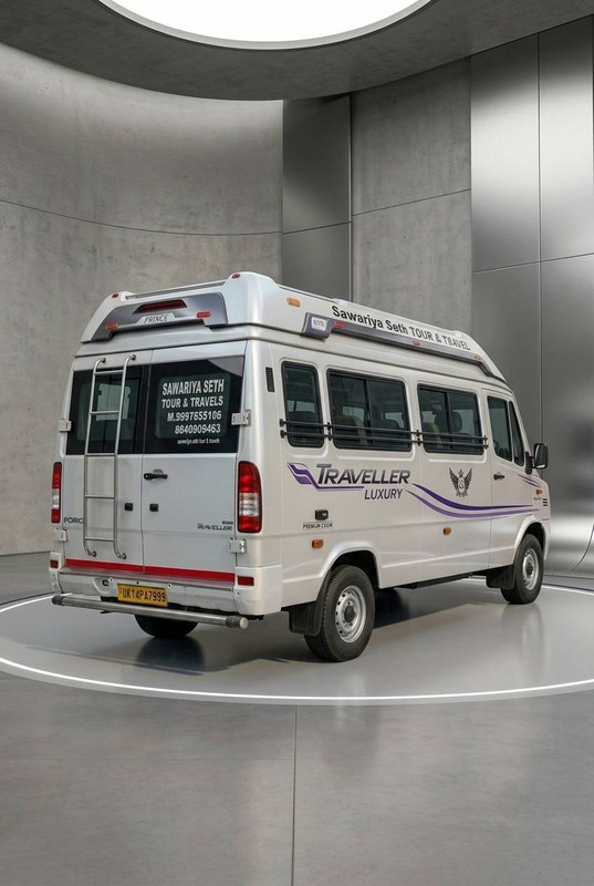 Travel van on a scenic road journey