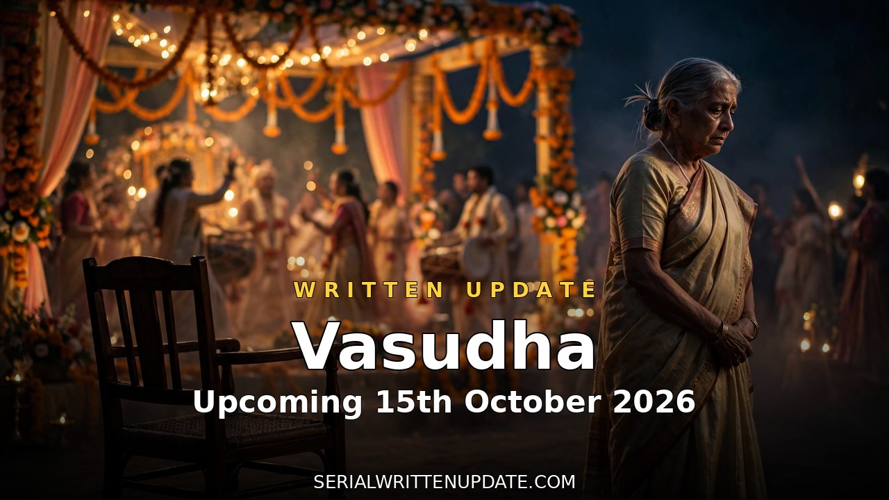 Vasudha upcoming 15th October 2026 written update: Chandrika decides to apologise as Surya refuses the wedding