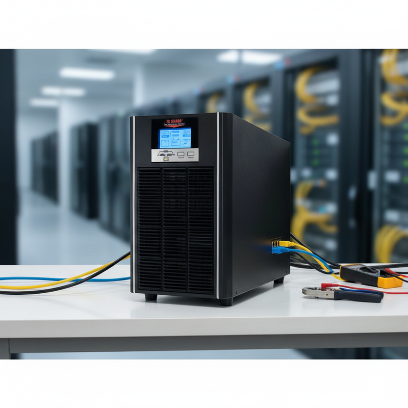 Painel traseiro do Nobreak TS Shara TS Syal com bornes e portas de comunicação