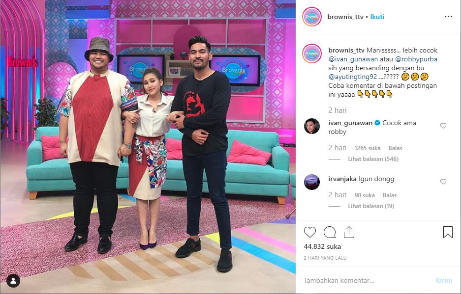 Ayu Ting Ting, Ivan Gunawan, Robby Purba