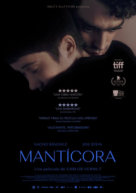 PÓSTER DE LA PELÍCULA “MANTÍCORA” QUE SE ESTRENARÁ EN CINES EL 9 DE DICIEMBRE